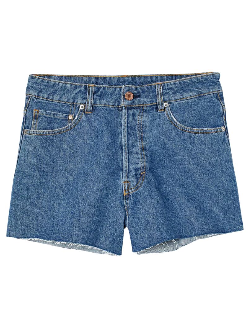 DISTRESSED DENIM SHORTS