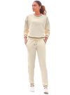 Lascana Ladies Fleece Sweatpants - Cream