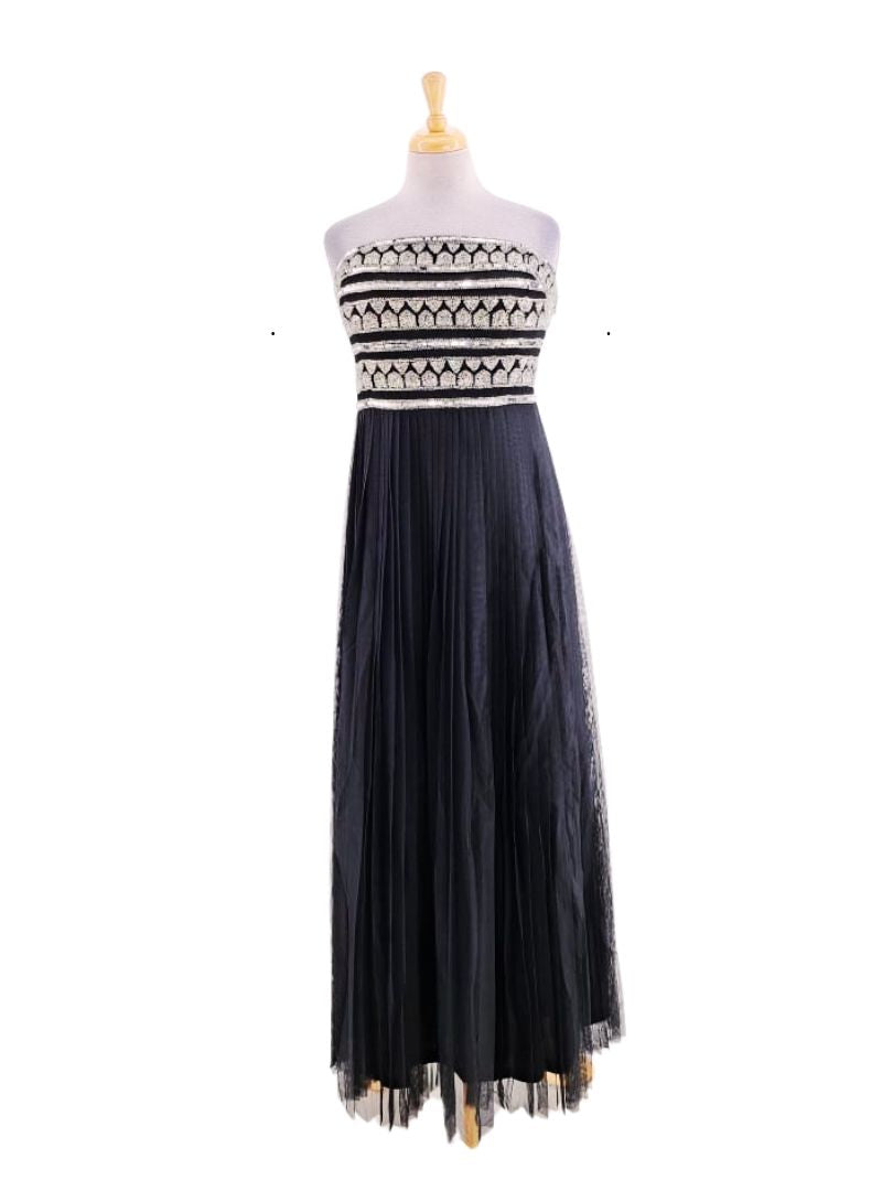 EMBELLISHED CORSET LONG DRESS