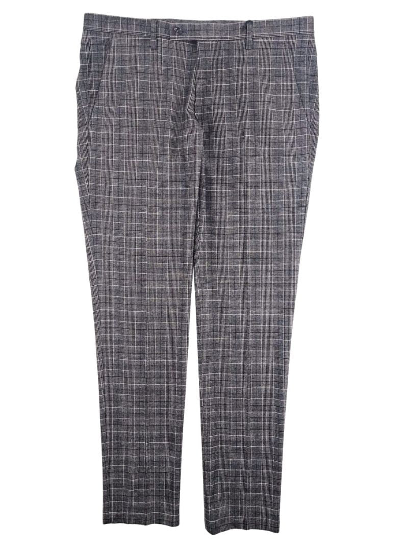 PLAID SLIM FIT TROUSER