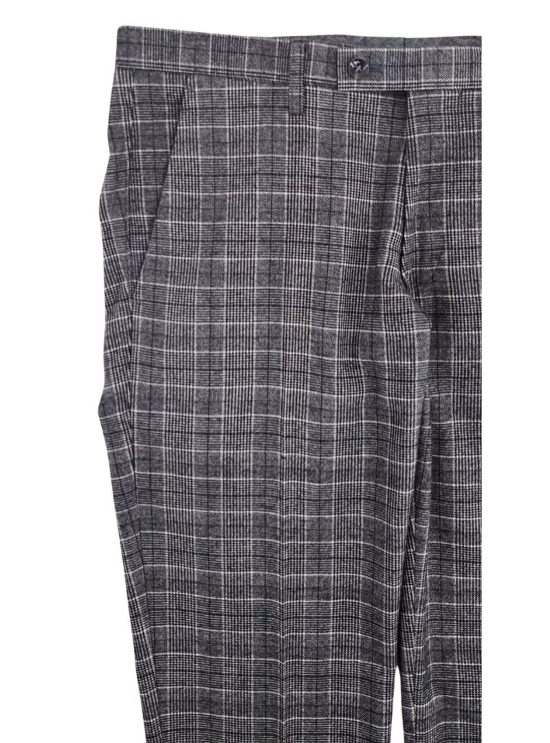 PLAID SLIM FIT TROUSER