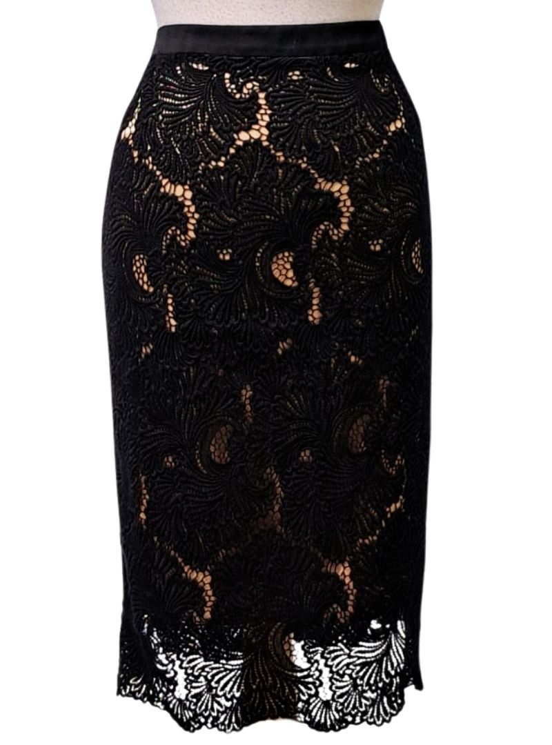 Vanessa Gounden Ladies Giorgina Formal Skirt - Black/Beige