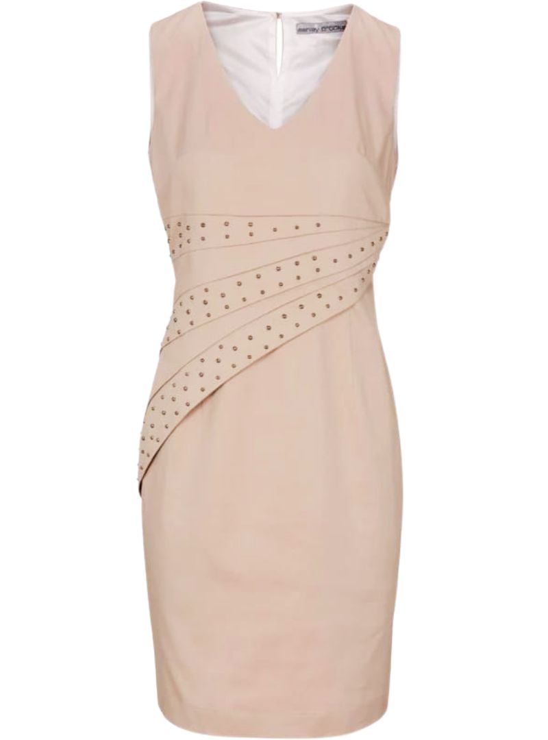 SLEEVELESS DETAILED BODYCON DRESS