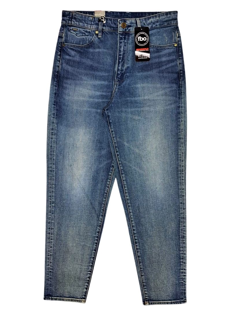 G Star Raw Denim Ladies Janeh High Mom Ankle Jean - Blue