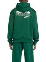 Reebok Mens Logo Print Hoody - Green