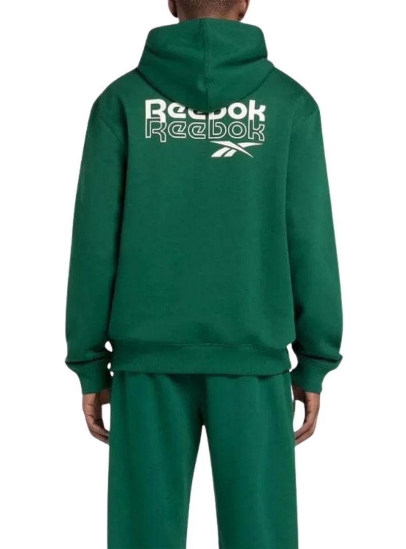 Reebok Mens Logo Print Hoody - Green