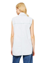 SLEEVELESS DENIM SHIRT