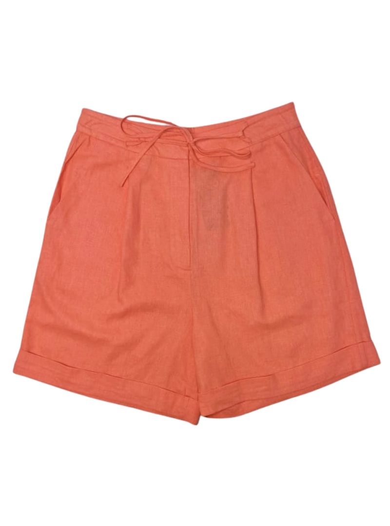 Leger Ladies Casual High Waist Shorts - Coral