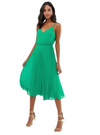 Asos Design Ladies Pleated Dress - Green