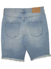 Review Mens Detailed Denim Shorts - Blue