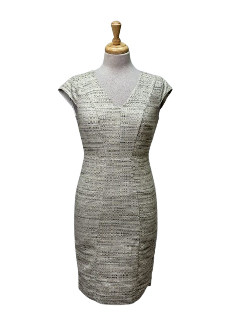 International Brand #Cutlable Detailed Dress - Grey/Beige
