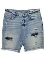 Review Mens Detailed Shorts - Blue