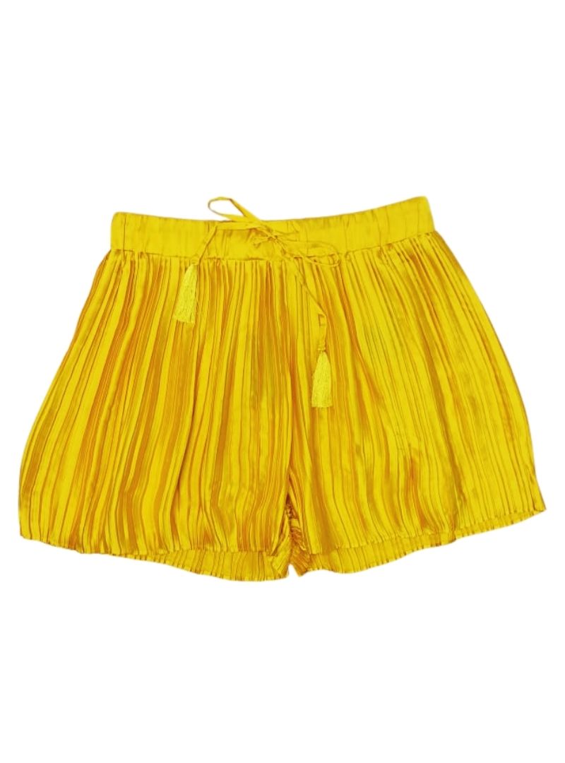 Lascana Ladies Pleated Short - Yellow