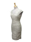 International Brand #Cutlable Detailed Dress - Grey/Beige