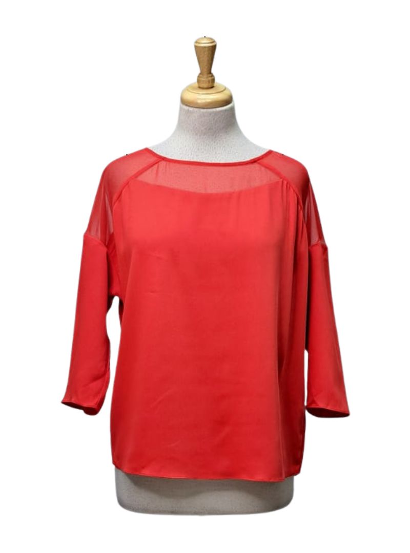 Vero Moda Ladies Verna 1/2 Blouse - Red