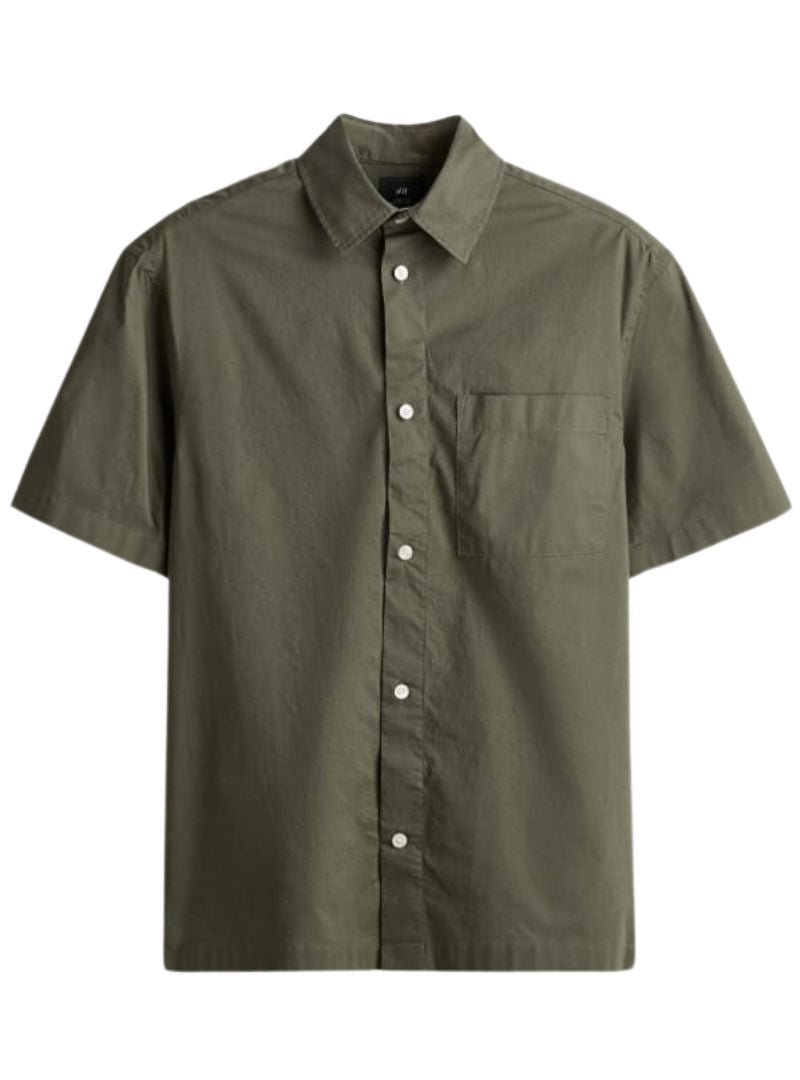 LINEN FEEL REGULAR FIT SHIRT