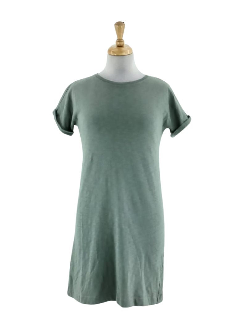 BASIC SOLID T-SHIRT DRESS