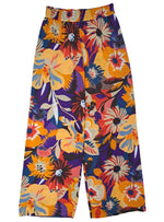 Inside Ladies Floral Detail Pants - Orange/ Purple/Red