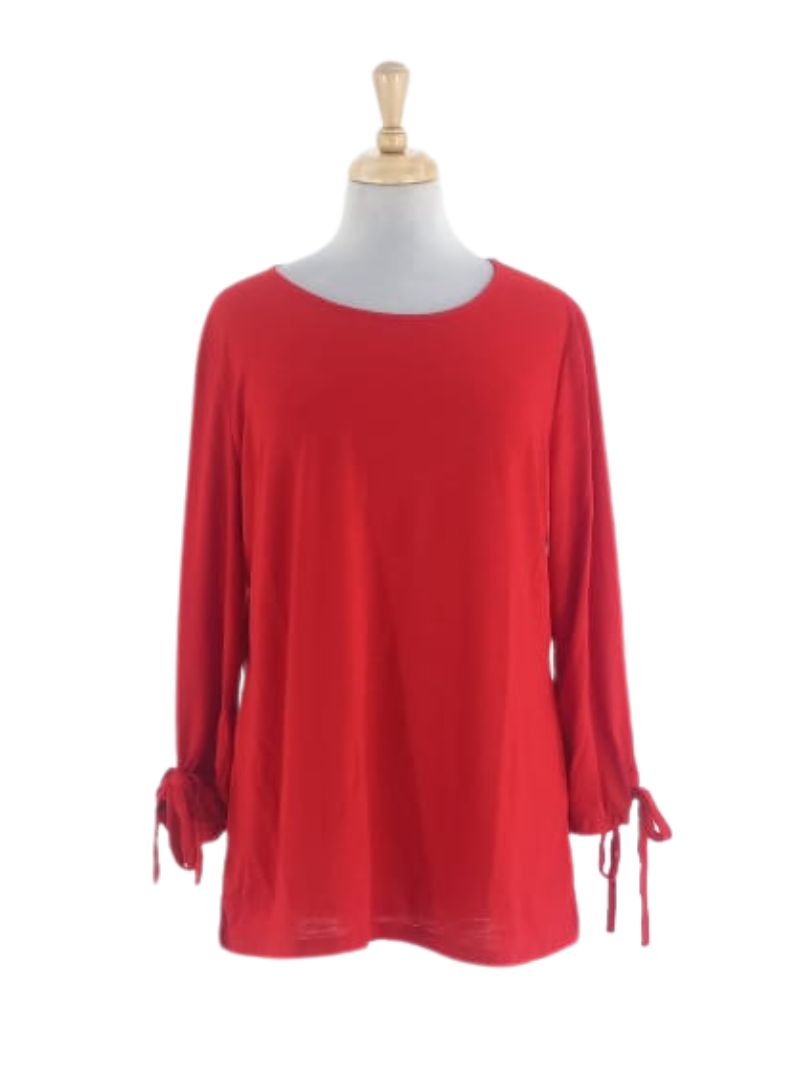 ROUND NECK TIE SLEEVE TEE