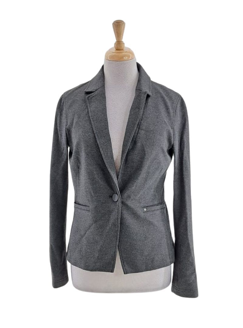 ONE BUTTON MOCK POCKET FORMAL JACKET