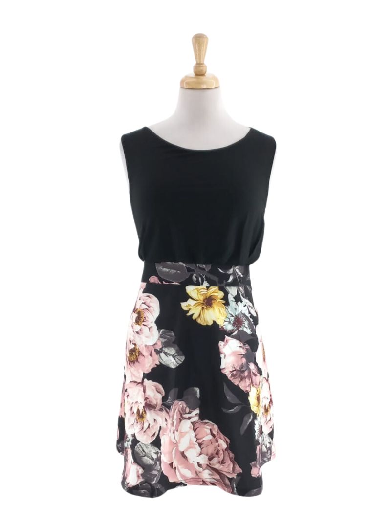 FLORAL BOTTOM SLEEVELESS DRESS