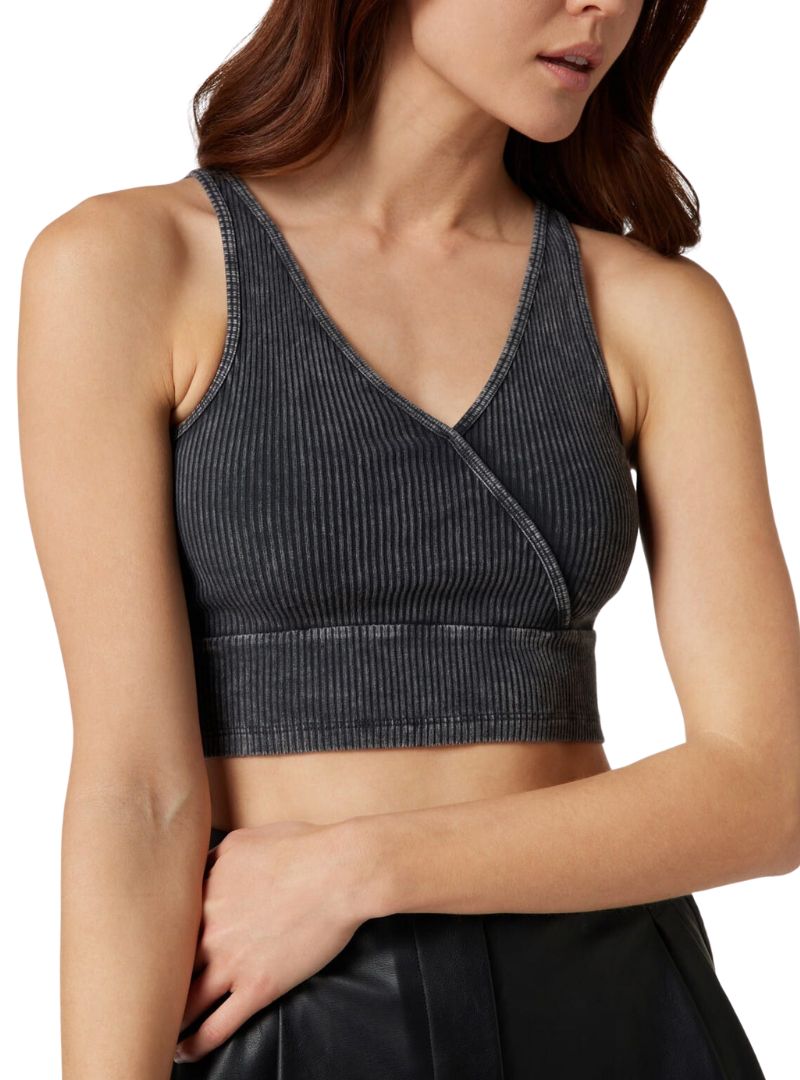 WASHED RIB TEXTURED CROP TOP