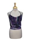 Terranova Ladies Detailed Mesh Top - Purple/Black