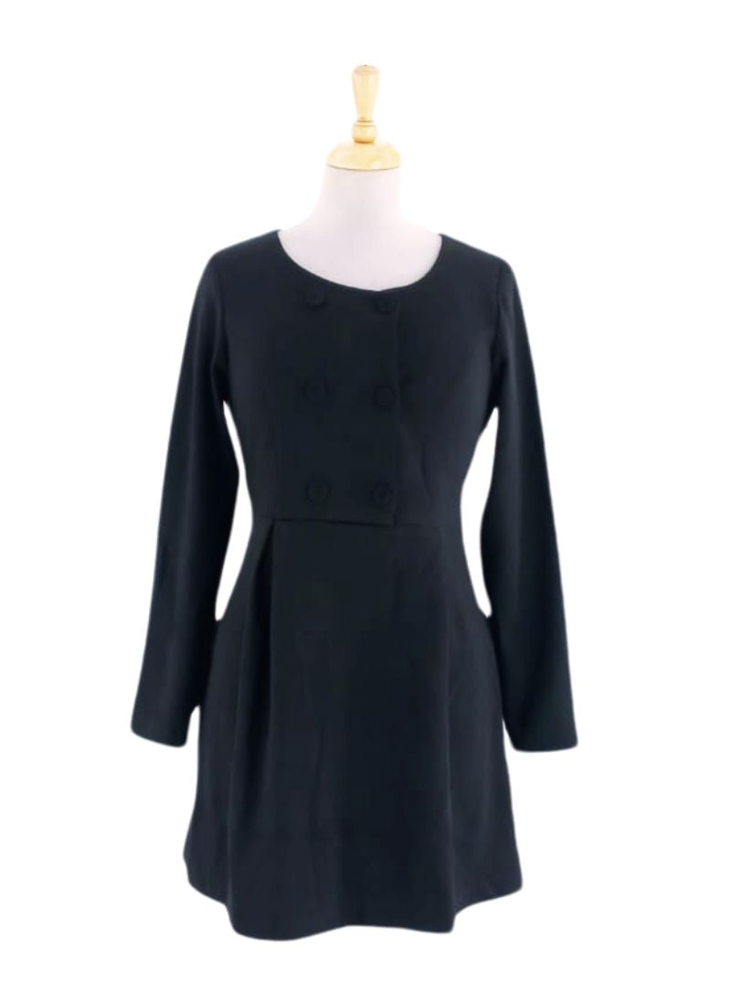 BUTTONED LONG SLEEVE DRESS