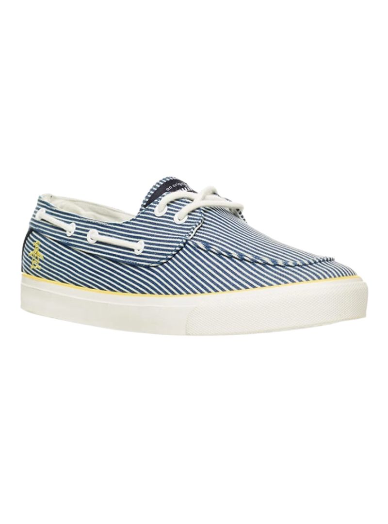 PENGUIN STRIPED CANVAS CASUAL SHOES