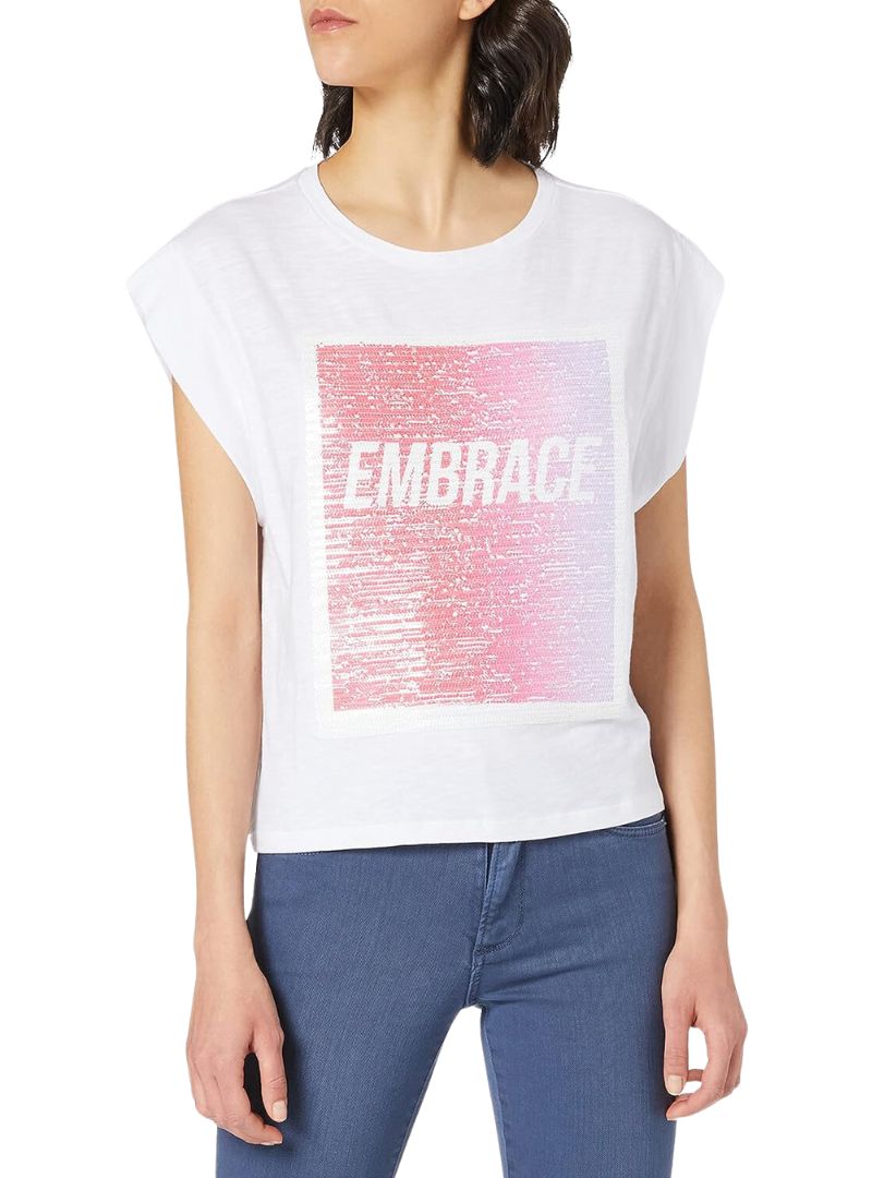 ''EMBRACE'' SEQUINCE TEE