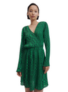Reserved Ladies Check Pleated Dress - Green