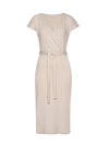 Lascana Ladies Ribbed Dress - Cream