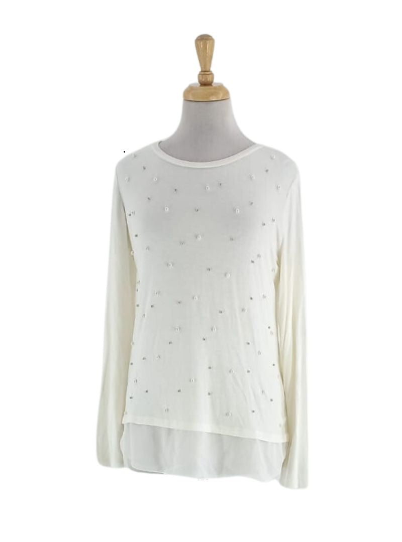 PEARLY LONG SLEEVE TOP