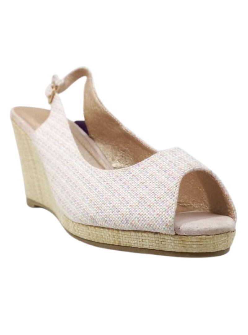 SLING BACK PATTERN WEDGE HEEL