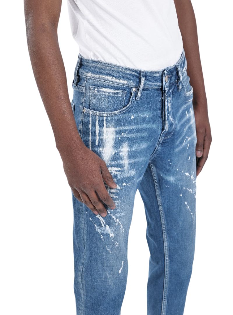 SPLASHED DENIM JEANS