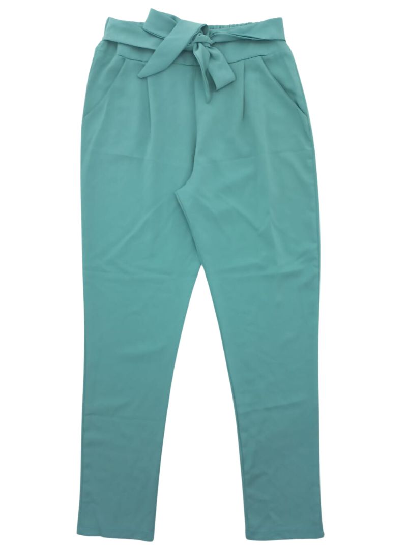 BASIC TIE FRONT TROUSER