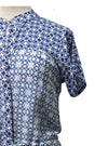 Ada Gatti Ladies Patterned Jumpsuit - Blue/White