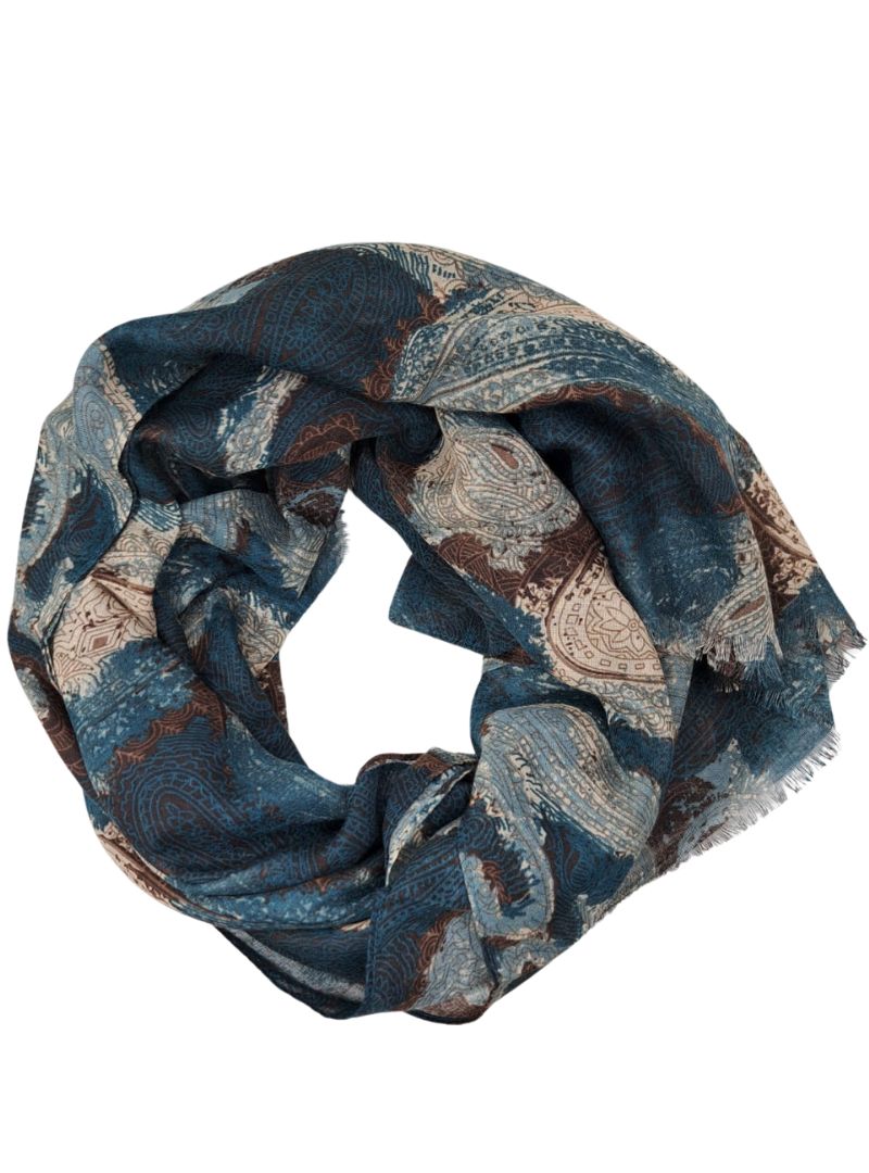 DETAILED RUFFLED LINING SCARF