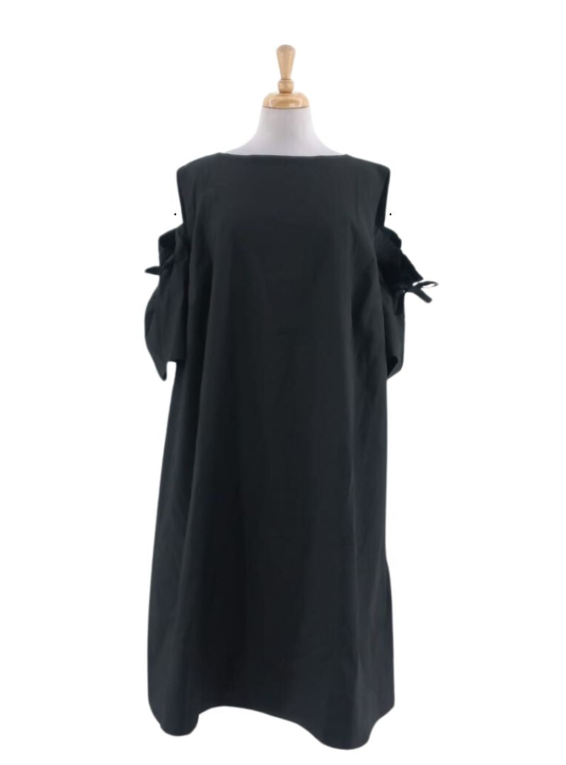 BOW DETAIL COLD SHOULDER DRESS