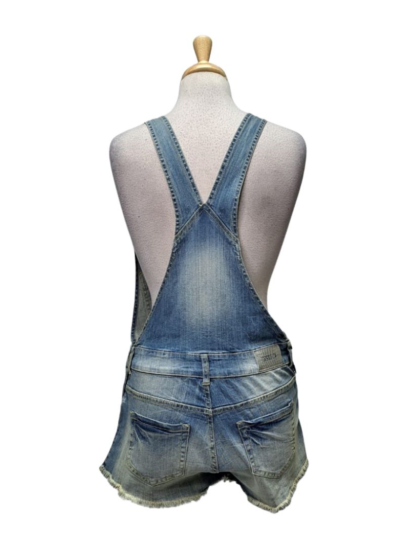 Inside Ladies Shorts Denim Dungaree - Blue