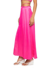Forever 21 Ladies Satin Cutout Slit Maxi Skirt Tie On - Pink