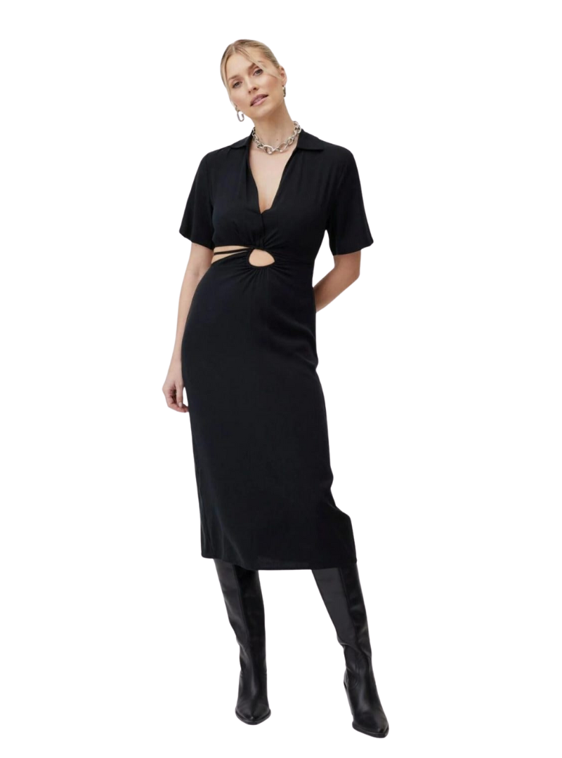 Leger Ladies Cut Out Dress - Black