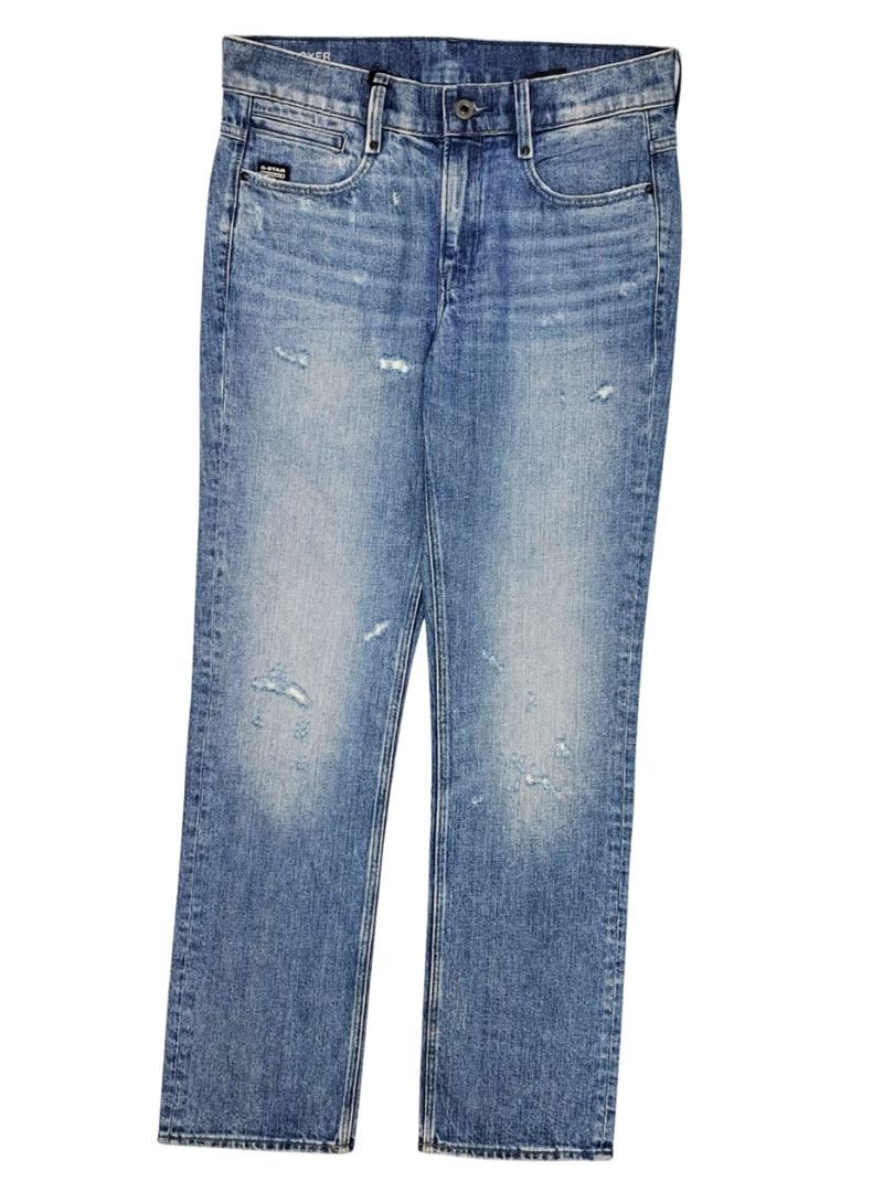 G Star Raw Denim Mens Noxer Straight Jean - Blue