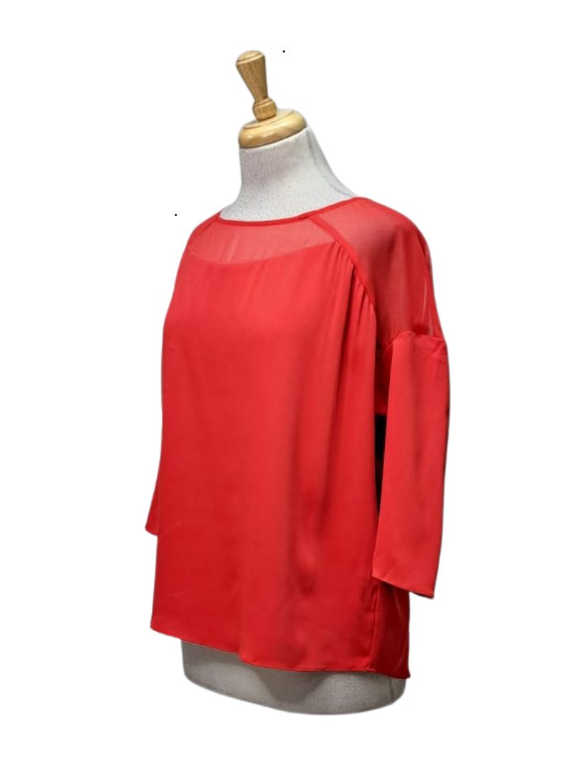Vero Moda Ladies Verna 1/2 Blouse - Red