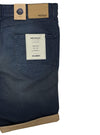 Mcneal Mens Detailed Slim Fit Denim Shorts - Blue