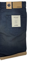 Mcneal Mens Detailed Slim Fit Denim Shorts - Blue