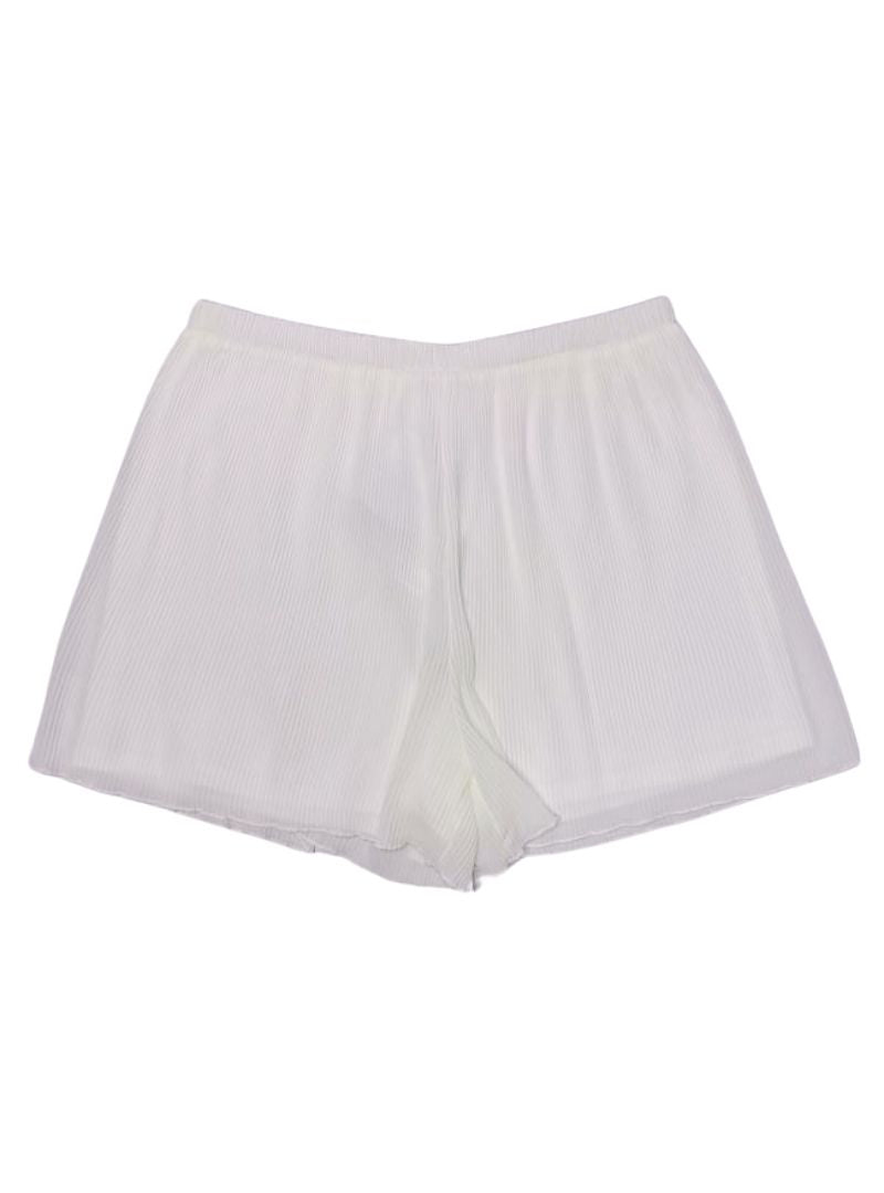 Leger Ladies Pleated Casual Short - White