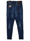 Gabbia Denim Mens Ribbed Detail Jeans - Blue