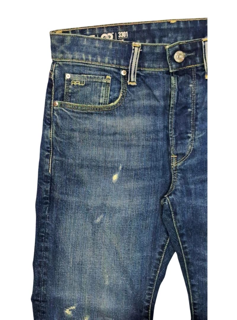G Star Raw Jean Mens Slim Fit Jean - Blue