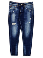 Gabbia Denim Mens Ribbed Detail Jean - Blue